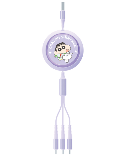 蜡笔小新乐透Y一拖三数据线