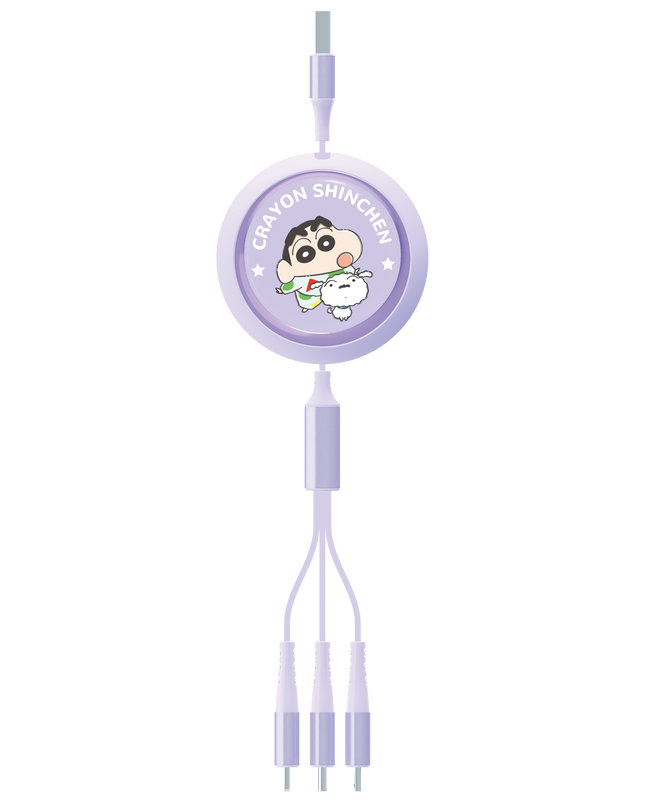 蜡笔小新乐透Y一拖三数据线