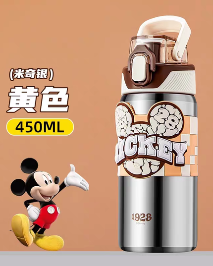 迪士尼直饮真空运动水瓶（3D皮套）